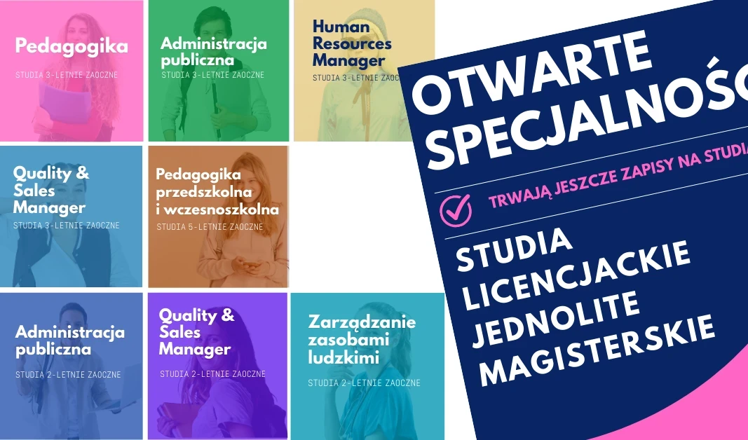 Lista otwartych kierunków i specjalności studiów w roku akademickim 2025/2026