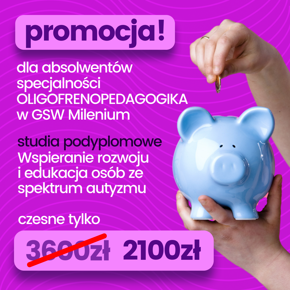 Przypominamy również o promocji na studia podyplomowe